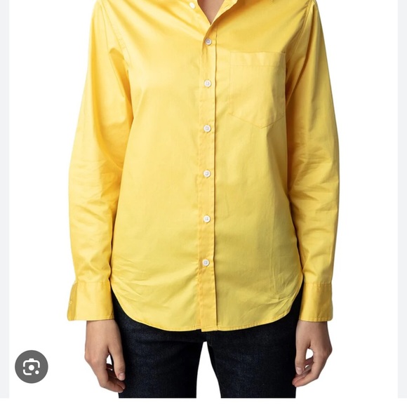 Zadig & Voltaire Women's Yellow Button Down Shirt - Picture 1 of 8